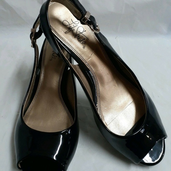 LIFE STRIDE Teller Slingback Pump Peep Toe Heels - Picture 2 of 8
